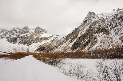 photo montagne alpes ecrins randonnée raquettes automne ailefroide pre madame carle