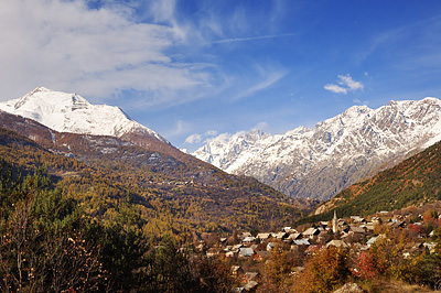 photo montagne alpes ecrins randonnée raquettes automne ailefroide pre madame carle vallouise