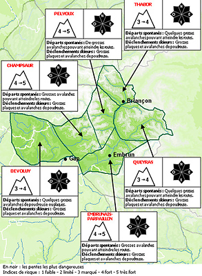 photo montagne alpes cerces thabor randonnée raquettes hiver neige nevache claree vallee bra bna neige risque avalanches