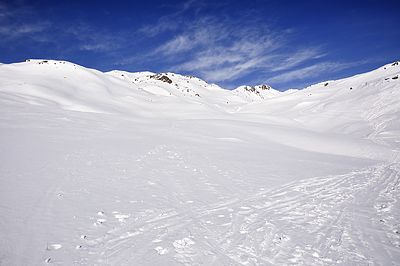 photo montagne alpes cerces thabor randonnée raquettes hiver neige nevache claree vallee lac long col muandes