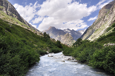 photo montagne alpes randonnée ecrins berarde refuge pilatte