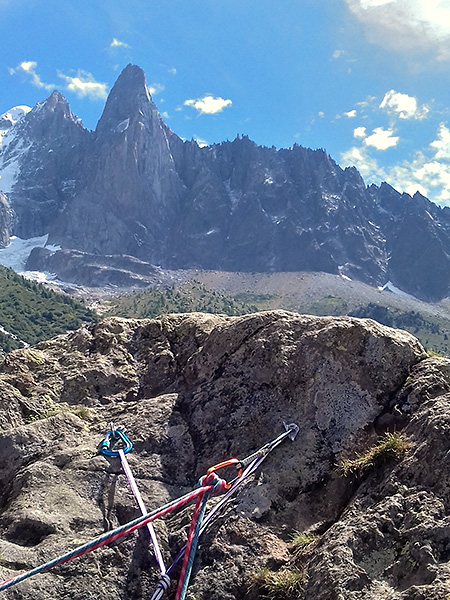 photo montagne alpes escalade grande voie mont blanc mer de glace rocher mottets voie caline