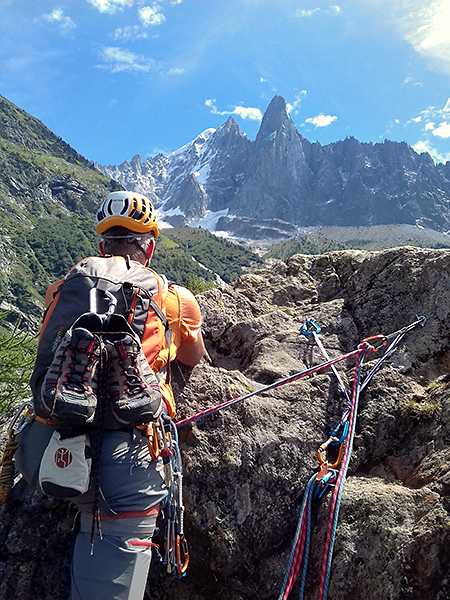 photo montagne alpes escalade grande voie mont blanc mer de glace rocher mottets voie caline