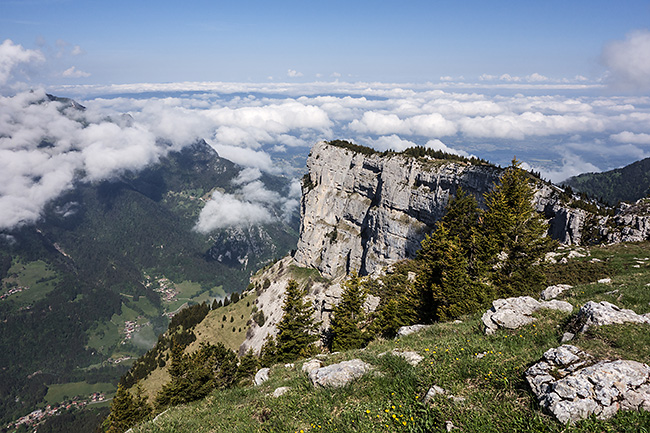 photo montagne alpes randonnée rando bornes aravis bargy rochers leschaux solaison