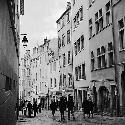 photo rolleiflex lyon croix rousse escaliers