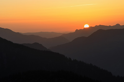 photo montagne alpes randonnée roselend coucher soleil