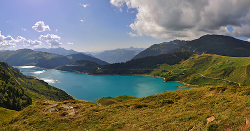 photo montagne alpes randonnée roselend lac