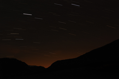 photo montagne alpes saint agnan en vercors paysage nocturne nuit filé étoiles