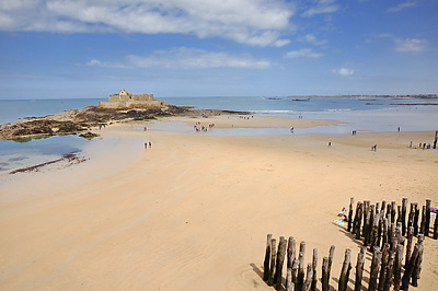 photo france bretagne normandie saint malo plage fort national