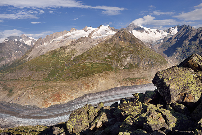 photo montagne alpes randonnée suisse valais bettmerhorn eggishorn glacier aletsch sentier UNESCO