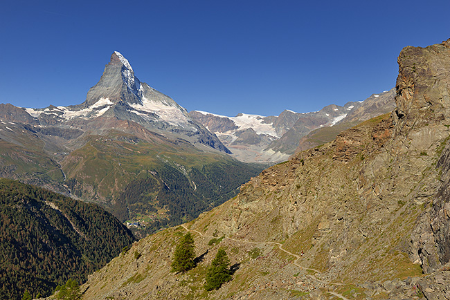 photo montagne alpes randonnée suisse valais zermatt lac stellisee cervin matterhorn