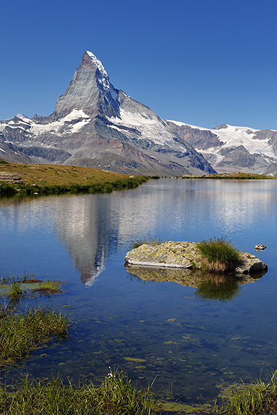 photo montagne alpes randonnée suisse valais zermatt lac stellisee cervin matterhorn