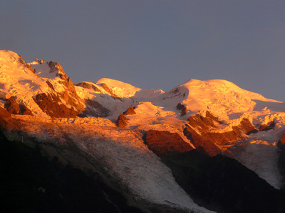 photo montagne alpes randonnée tour du mont blanc tmb kora chamonix coucher soleil