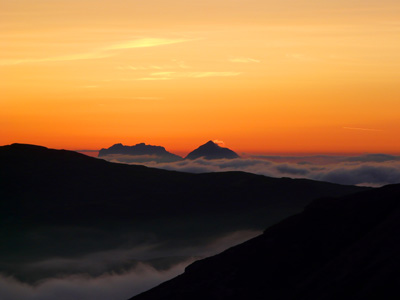 photo montagne alpes randonnée tour du mont blanc tmb kora coucher soleil col de la croix du bonhomme