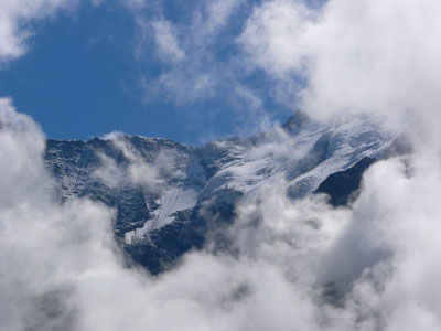 photo montagne alpes randonnée tour du mont blanc tmb kora glaciers nuages