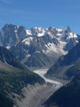 photo montagne alpes randonnée tour du mont blanc tmb kora lac blanc mer de glace grandes jorasses