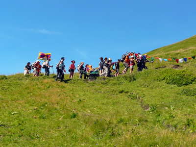 photo montagne alpes randonnée tour du mont blanc tmb kora joelette