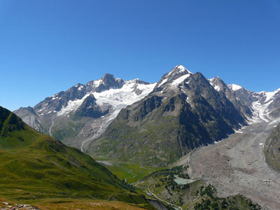 photo montagne alpes randonnée tour du mont blanc tmb kora glacier lée blanche miage