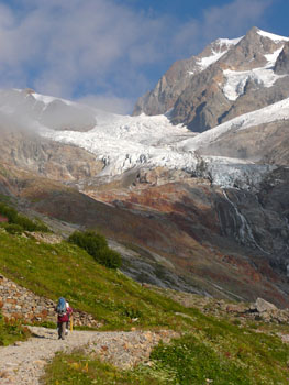 photo montagne alpes randonnée tour du mont blanc tmb kora glacier lee blanche