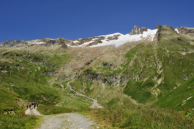 photo montagne alpes beaufortain mont blanc randonnée vallee glaciers linaigrettes