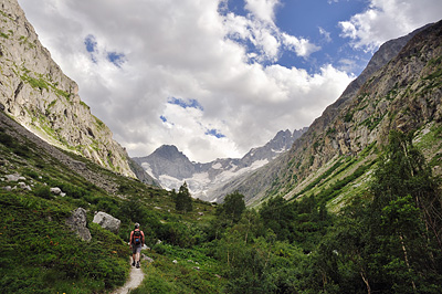 photo montagne alpes randonnée ecrins berarde vallon etages