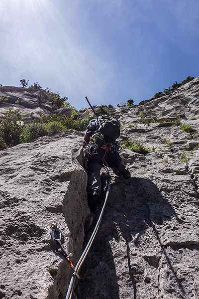 photo montagne alpes escalade grande voie gorges verdon escales point sublime derobee