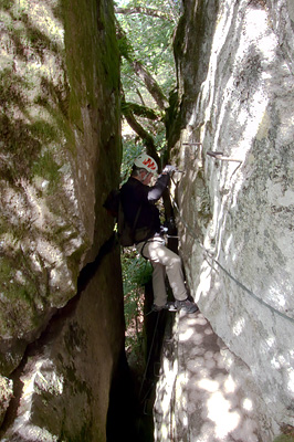 photo montagne via ferrata aveyron aubrac bois baltuergues