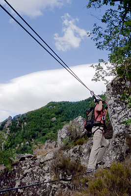 photo montagne via ferrata aveyron aubrac bois baltuergues