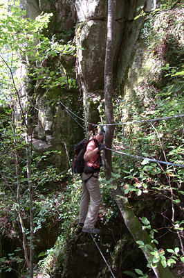 photo montagne via ferrata aveyron aubrac bois baltuergues