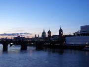 London by night - Dôme de St Paul's Cathedral au coucher du soleil