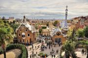 Entrée du parc Güell et panorama sur la ville