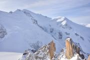 Mont Blanc et arête des Cosmiques