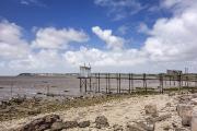 Carrelets peu avant Talmont sur Gironde