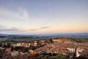 Lumière de fin d'après-midi depuis San Gimignano