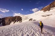 Lever de soleil sur le glacier des Evettes