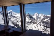 Magnifique vue depuis la salle à manger de la cabane de Tracuit