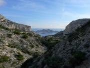 En montant vers le sommet de Marseilleveyre