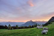 Coucher de soleil au col de l'Arpettaz