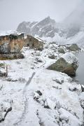 Refuge sur Vallonpierre sous la neige