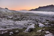 Lever de soleil sur le désert de Platé