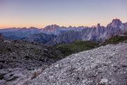 Lever du jour sur les Dolomites