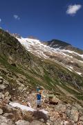 Nouveau sentier montant au refuge Robert Blanc, bien tracé