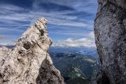 Fenêtre sur le Mont Blanc, caché derrière les nuages