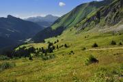 Descente depuis le col de Coux