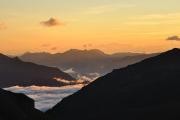 Coucher de soleil au col de la Croix du Bonhomme