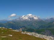 Au sommet, vue sur le Mont Blanc