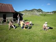 La troupe à la cabane de Pré Peyret