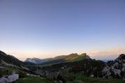 Coucher de soleil sur le vallon de Marcieu