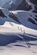 Cordées sur le glacier des Rouies