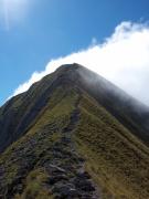 Sur l'arête, presque au sommet